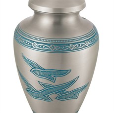 Metal-Delphia Wings Urn